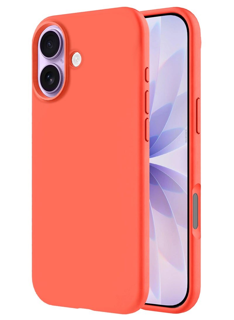 CATANES 3 Packs Silicone Protective Phone Case for iPhone 17 - Soft Anti-Scratch Microfiber Lining Ultra Slim Drop Protection Phone Cover with Two 3D Screen Protectors - Peach - Image 4