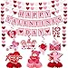 PARTY TONIGHT Valentines Day Decorations Valentine Days Decorations for Party Happy Valentine Day Banners Valentines Day Hanging Swirls Valentine Day Honeycomb Centerpieces Valentine Day Decor - Image 2