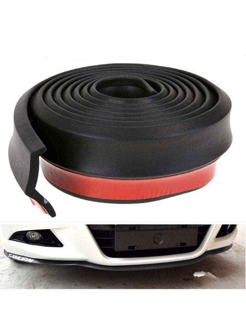 2.5 متر شريط ممتص للصدمات من المطاط الناعم للسيارة، بعرض 6 سم، واقي خارجي للصدام الأمامي، ملصق واقي للصدام، مجموعة شرائط الصدام باللون الأسود - Image 2