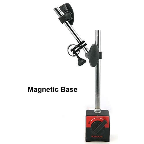 NORTOOLS Dial Indicator with Magnetic Base 0-1.0" & Point Set Dial Test Indicator 0.001" Precision Measuring Gauge Tools Kit， Magnetic Dial Indicator Base Holder with Fine Adjustment - Image 3