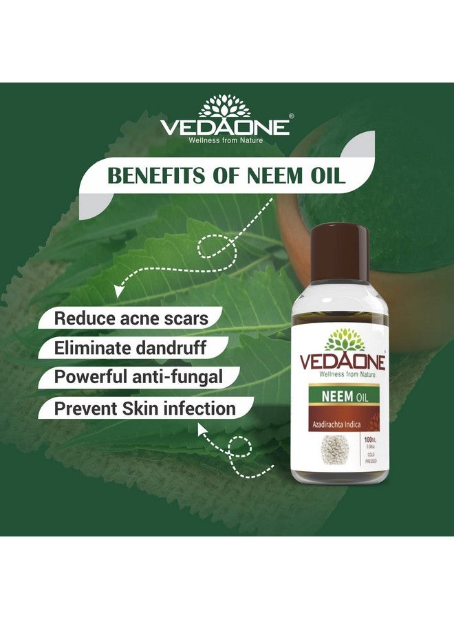 Vedaone 100% Pure Natural And Undiluted Cold Pressed Neem Oil - 100ml (Pack of 3) - Image 5