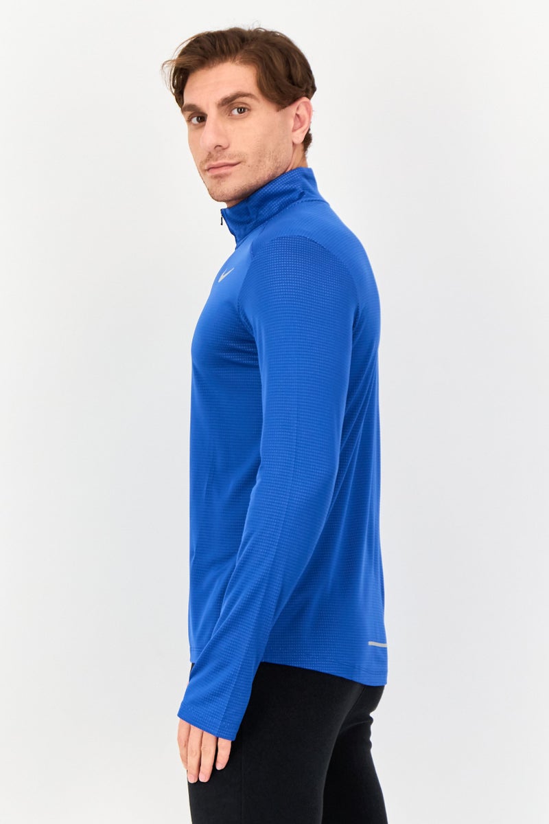 Nike Men Dri Fit Long Sleeve Running Sweatshirt, Blue - Image 3