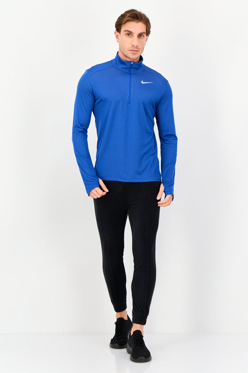 Nike Men Dri Fit Long Sleeve Running Sweatshirt, Blue - Image 2