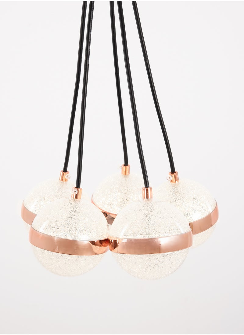 Alameer Modern led pendant lamp rose gold 5 balls  - Image 1