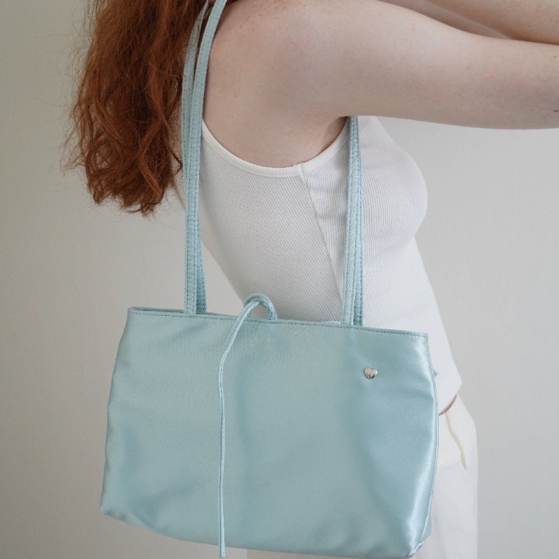 Satin Bow Shoulder Bag - Image 1