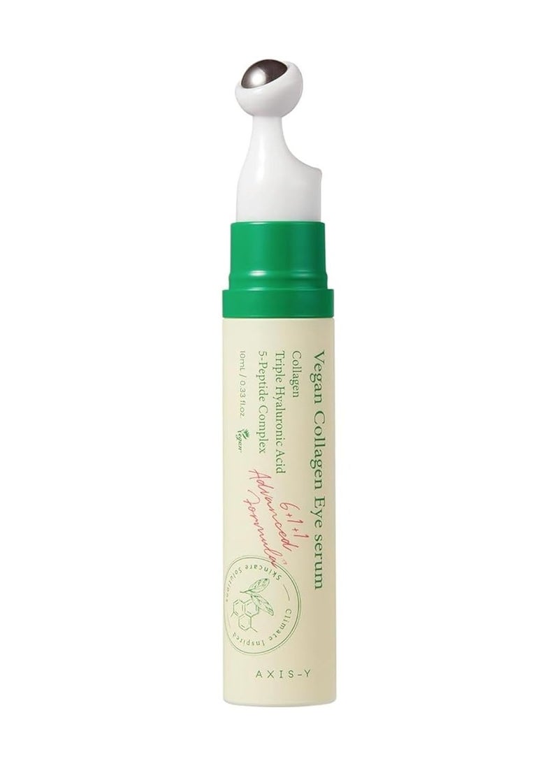 AXIS-Y - AXIS-Y Vegan Collagen Eye Serum with Triple Hyaluronic Acid & 5-Peptide Complex | Wrinkle Care, Fine Line Reduction, Brightening | Vegan & Cruelty-Free Korean Skin Care | 10ml / 0.33 fl. oz. - Image 1