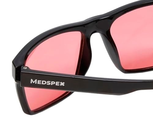 Medspex نظارات ميدسبيكس R787M FL-41 الملونة بالأسود/الوردي لحساسية الضوء الفلوري والصداع النصفي - Image 4
