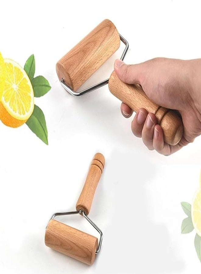 Prostuff.in® Wooden Dough Roller | Carved from Single Block of Wood, No Dyes or Polish - Natural Finish, Wooden Dough Rolling Pin for Chapati, Roti, Pizza, Cookie- 1pcs(Multicolour) - Image 3