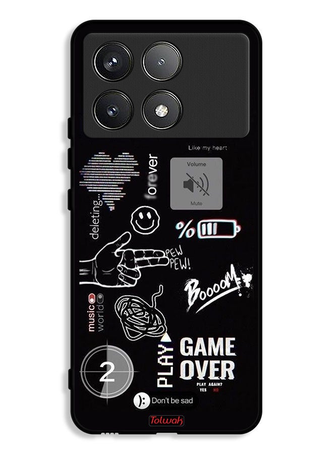 Tolwak غطاء حماية لجهاز Xiaomi Poco X6 Pro 5G - لعبة انتهت Pew Pew - Image 1