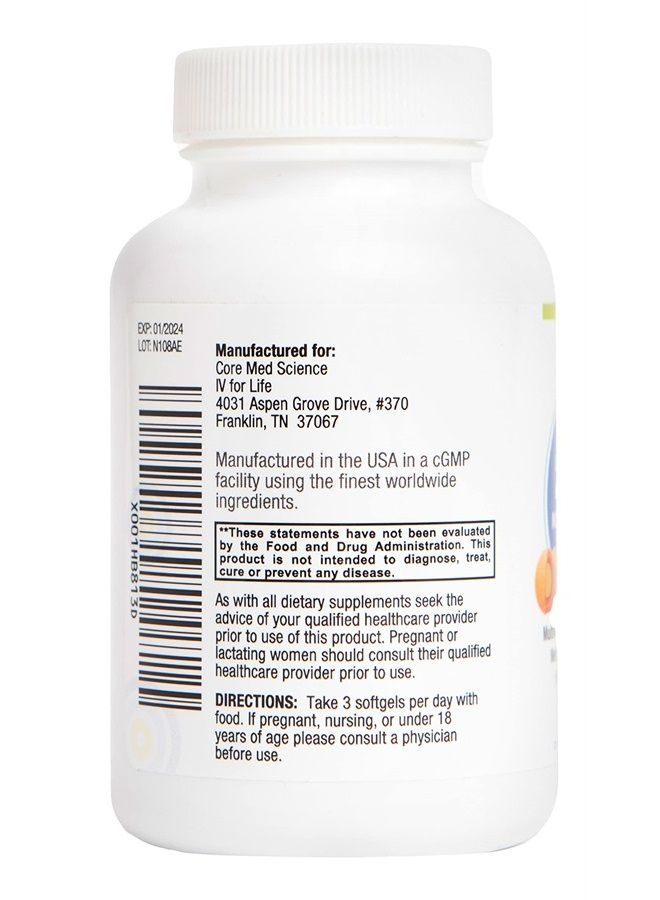 Core Med Science Liposomal Vitamin B-Complex, 90 Softgels - Non-GMO Active B-Complex Vitamin Supplement for Heart Health - Immune System & Metabolism Booster - Energy & Mood Support Supplement - Image 4