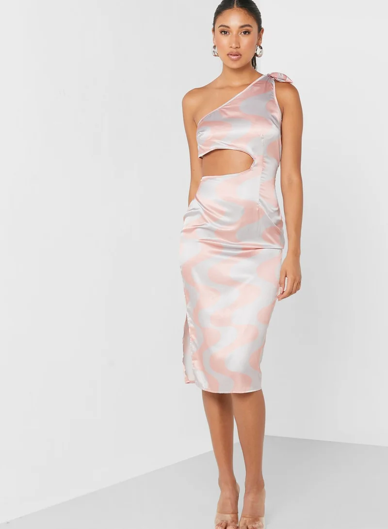 PUBLIC DESIRE One Shoulder Cut Out Detail Dress