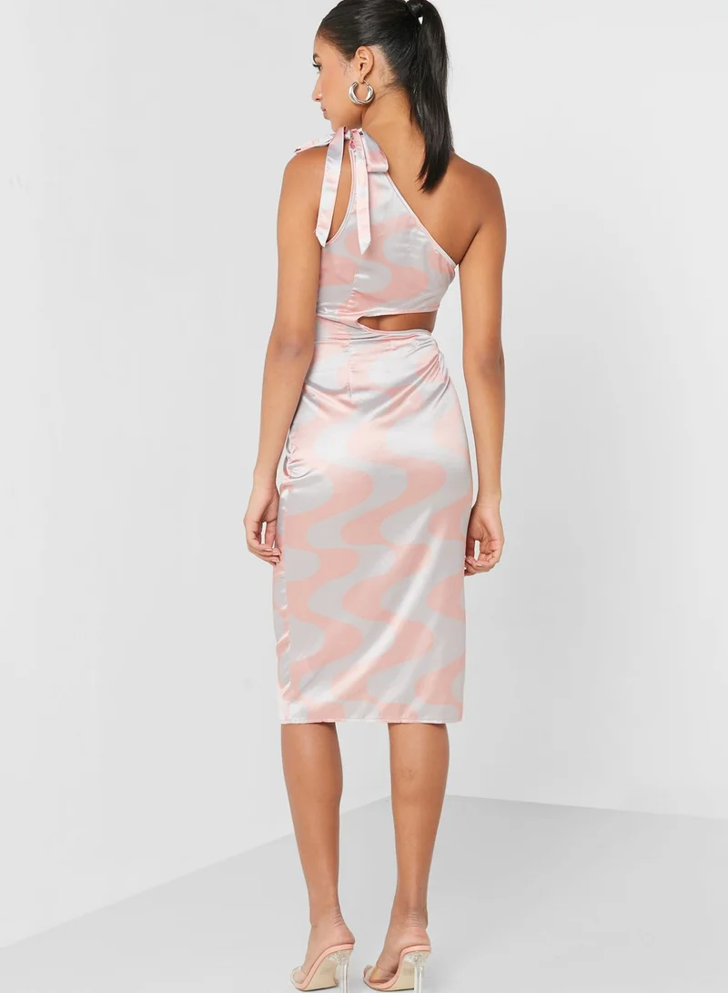 PUBLIC DESIRE One Shoulder Cut Out Detail Dress