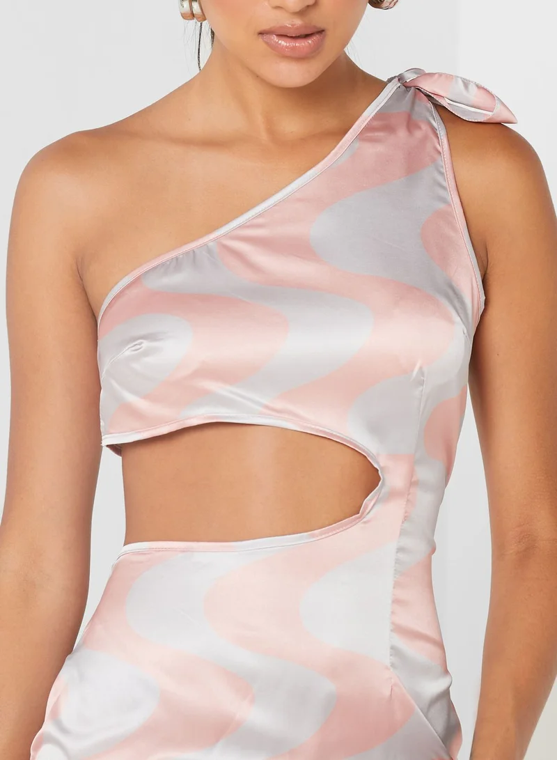 PUBLIC DESIRE One Shoulder Cut Out Detail Dress
