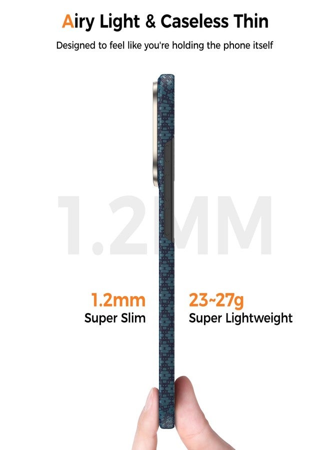 بينكس جراب BENKS لهاتف iPhone 17 Pro Max، متوافق مع Magsafe، جراب ArmorGrid ArmorAir فائق النحافة وخفيف الوزن بتصميم بسيط مصنوع من Dupont Kevlar، لون أزرق سماوي - Image 3