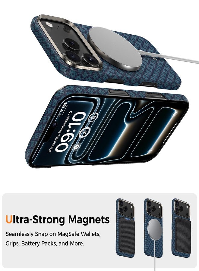 بينكس جراب BENKS لهاتف iPhone 17 Pro Max، متوافق مع Magsafe، جراب ArmorGrid ArmorAir فائق النحافة وخفيف الوزن بتصميم بسيط مصنوع من Dupont Kevlar، لون أزرق سماوي - Image 5