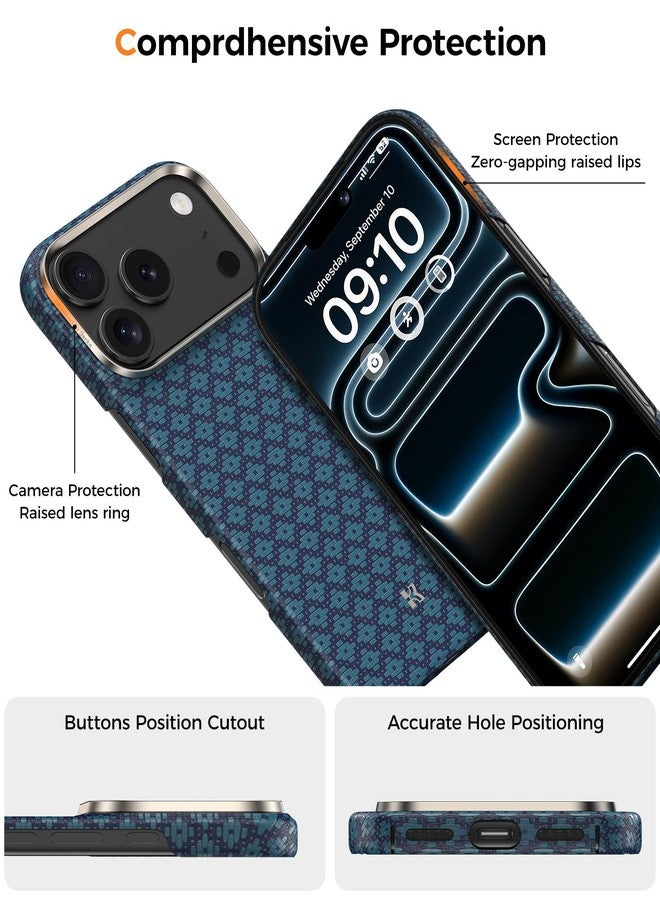 بينكس جراب BENKS لهاتف iPhone 17 Pro Max، متوافق مع Magsafe، جراب ArmorGrid ArmorAir فائق النحافة وخفيف الوزن بتصميم بسيط مصنوع من Dupont Kevlar، لون أزرق سماوي - Image 4