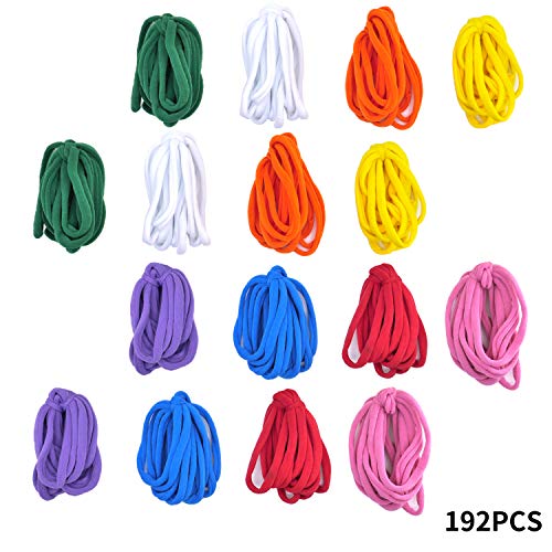 KRISMYA Kids Loom Loops Refills,192 Pcs Loom Potholder Loops Weaving Loom Loops with Multiple Colors for Kids DIY Crafts Supplies,Compatible with 7 Inch Weaving Loom - Image 2