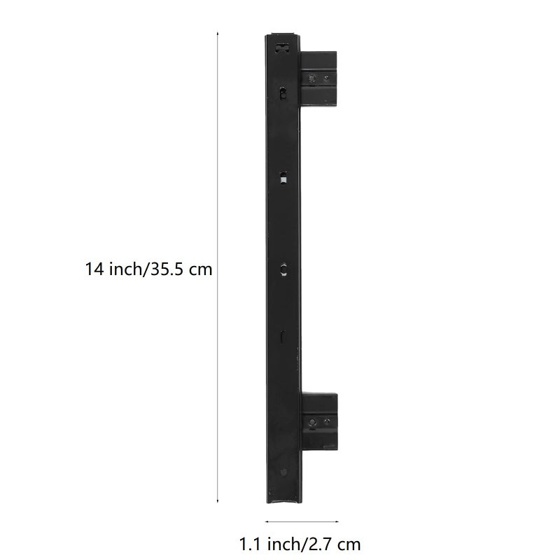 Veemoon Under Desk Keyboard Sliding Rails, 14-23 Inch Ball Bearing Slides Hardware Kit Pull Out Computer Keyboard Tray Slides Adjustable Hanging Rail Bracket Telescopic Drawer Runners (27MM Width) - Image 2