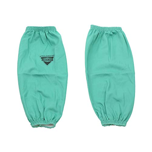 IRONCAT 7071 Flame Resistant Sateen Cotton Arm Sleeve - [1 Pair] 18 in. Welding Sleeves with 3/4 in. Wide Elastic Ends, Green - Image 5