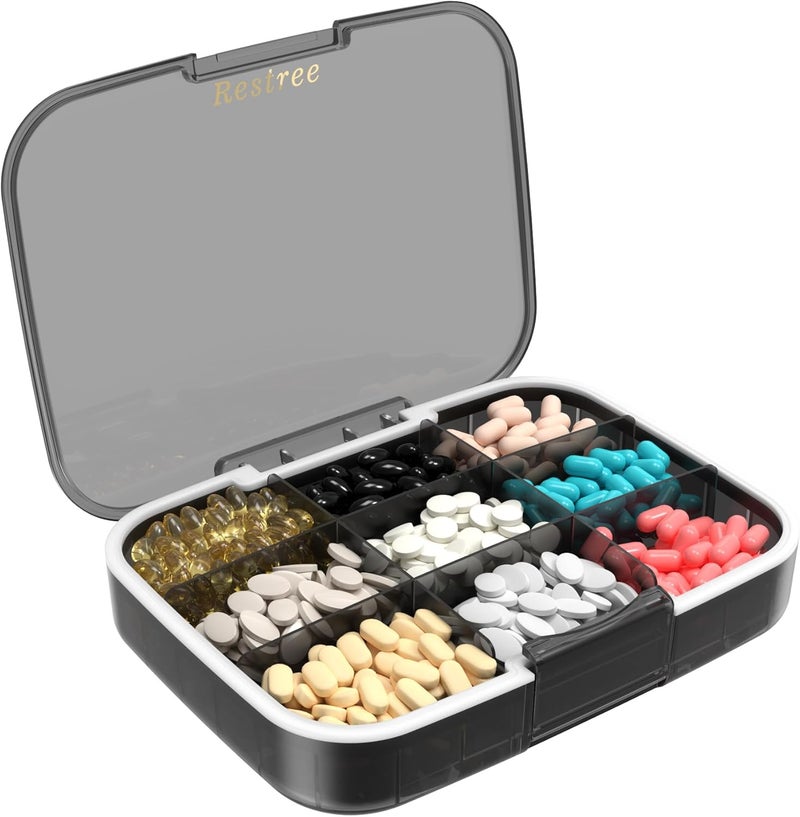 Restree Black Pill Organizer for Daily Use