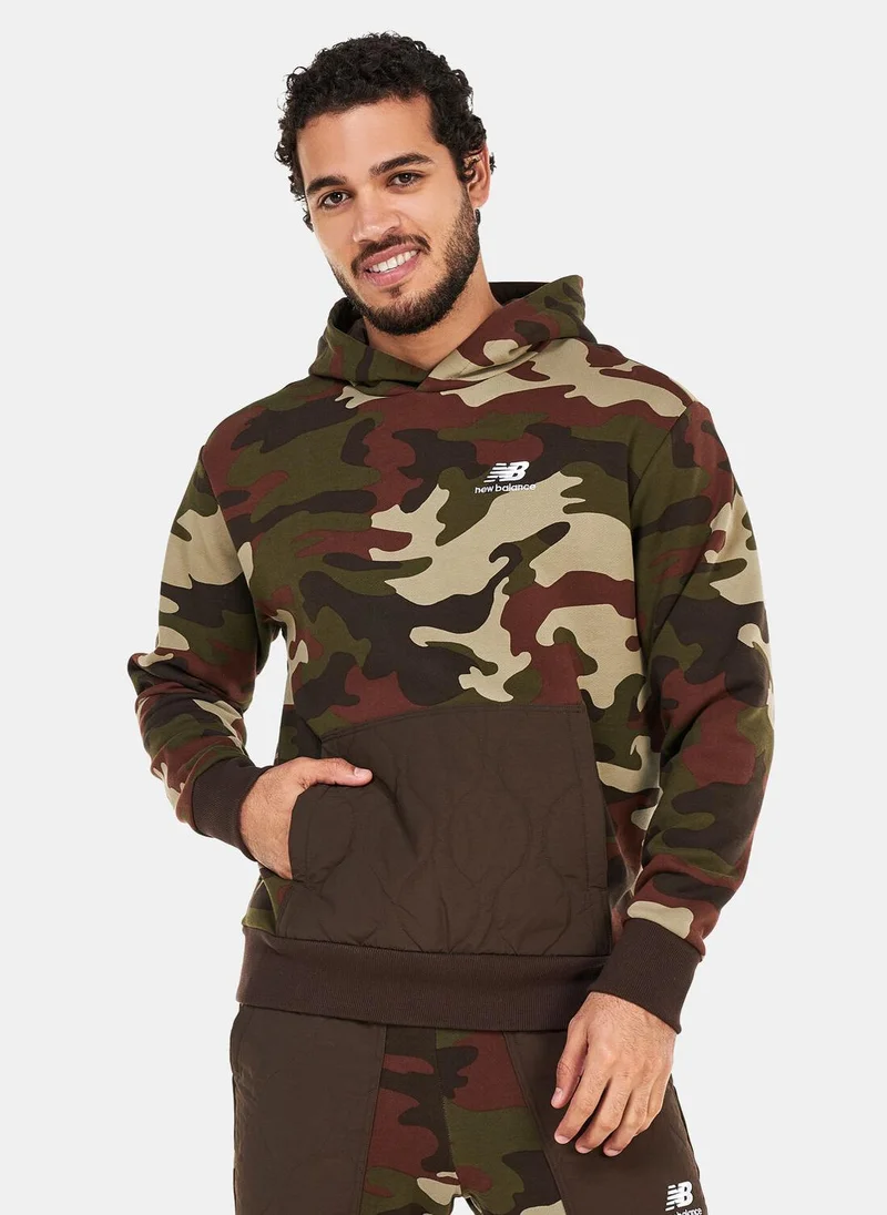 نيو بالانس Men's Athletics Camo Fleece Hoodie