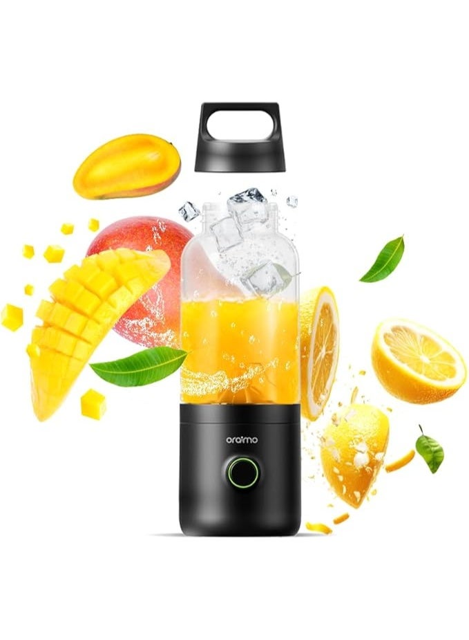 أورايمو Oraimo 500 ml Portable Blender for Smoothies, Shakes and Kitchen Use | Ice Crushing Blades | 10 Uses/Charge | Smart Touch Control | Type-C Charging & IPX5 Waterproof (OH-PB1N) 75 W OH-PB1N multicolour - Image 1