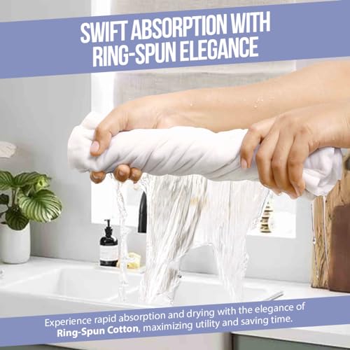 WHITEWRAP Flour Sack Towels| Tea Towel for Crafts| Kitchen Dish Cotton Blank Towel for Embroidery|Baking Bread Proofing Linen Cover| Thick Absorbent Quick Dry|12Pack 28"x28" Natural - Image 5