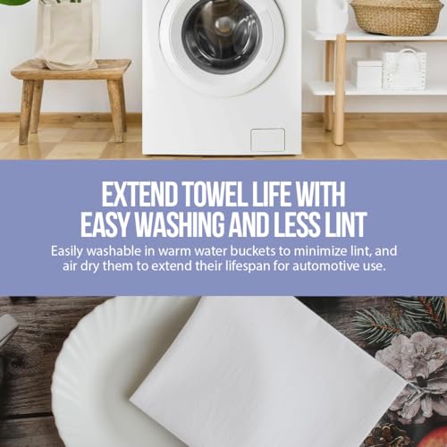 WHITEWRAP Flour Sack Towels| Tea Towel for Crafts| Kitchen Dish Cotton Blank Towel for Embroidery|Baking Bread Proofing Linen Cover| Thick Absorbent Quick Dry|12Pack 28"x28" Natural - Image 4