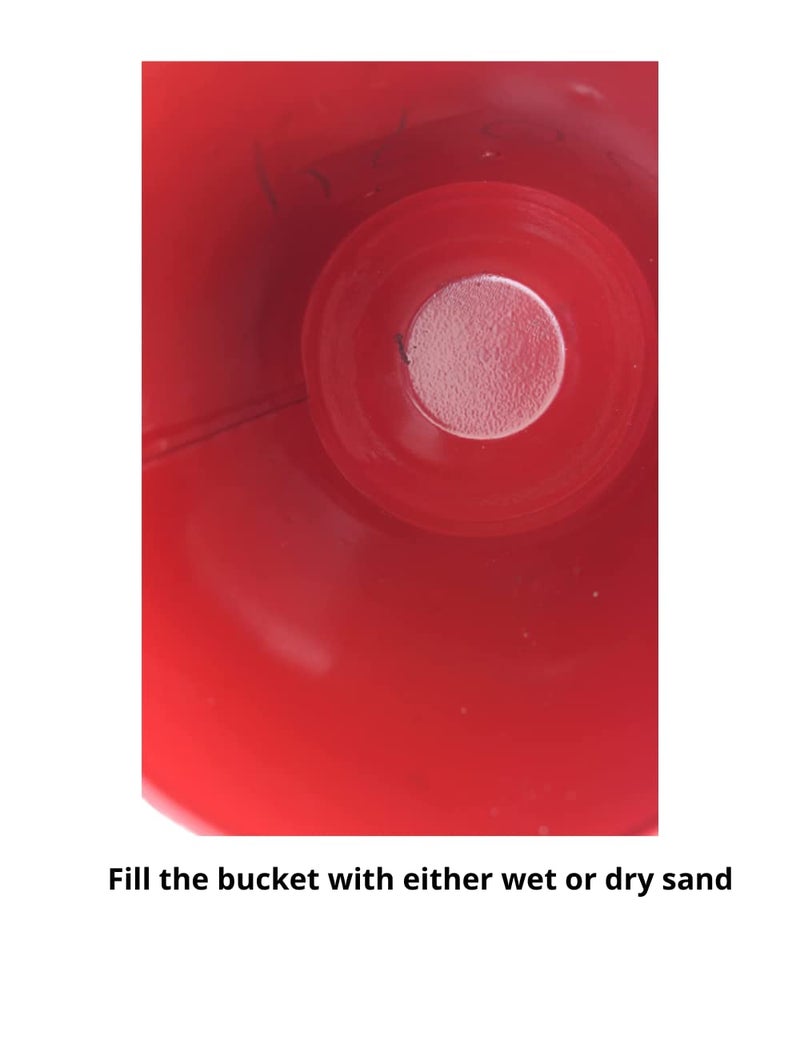 SPAGO SPAGO Alloy Steel Safety Fire Bucket For Fire Place Burning Wood Indoor Outdoor Container 9 L Red  - Image 3