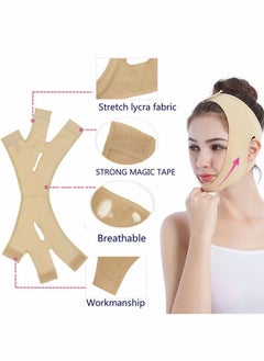 Generic Facial Slimming Strap and Face Lifting Belt Pain-Free Anti-Wrinkle Band for Double Chin Reduction, Breathable and Ultra-Thin Soft V-Mask for a Youthful Contour  - Image 2