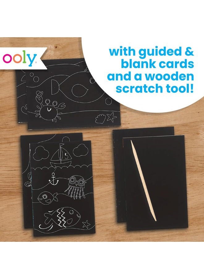 Ooly Mini Scratch & Scribble Art Kit: Friendly Fish, Colorful Scratch Book for Kids Ages 6 and Up, Creative Arts and Crafts Activity for Girls and Boys, Great for Travel, Games, and any Birthday - Image 3