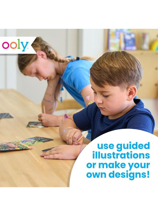 Ooly Mini Scratch & Scribble Art Kit: Friendly Fish, Colorful Scratch Book for Kids Ages 6 and Up, Creative Arts and Crafts Activity for Girls and Boys, Great for Travel, Games, and any Birthday - Image 4