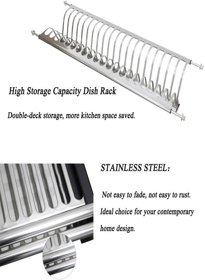 DBr Stainless Steel Kitchen Dish Rack Drainer for Cabinet Width 60 cm (Silver) - Image 5