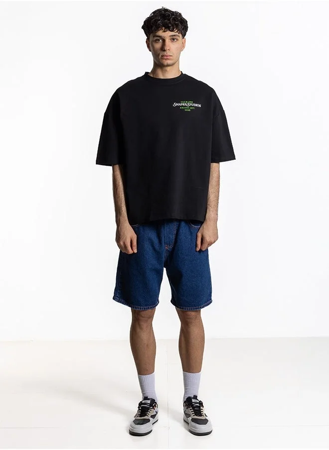SHAPES SLOGAN PRINTED T-SHIRT