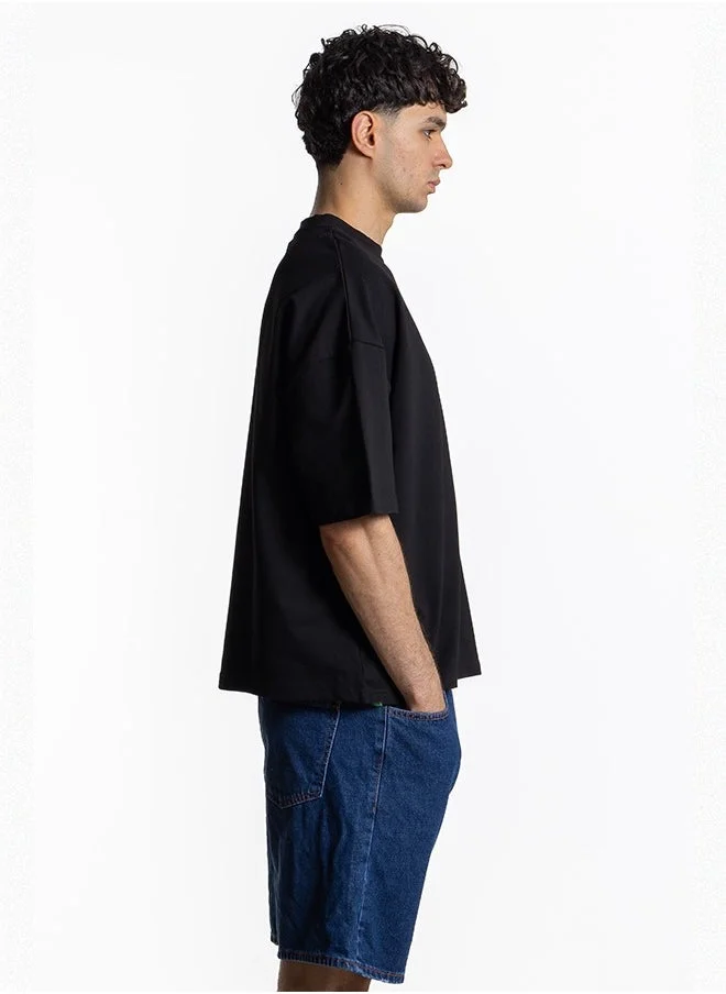 SHAPES SLOGAN PRINTED T-SHIRT