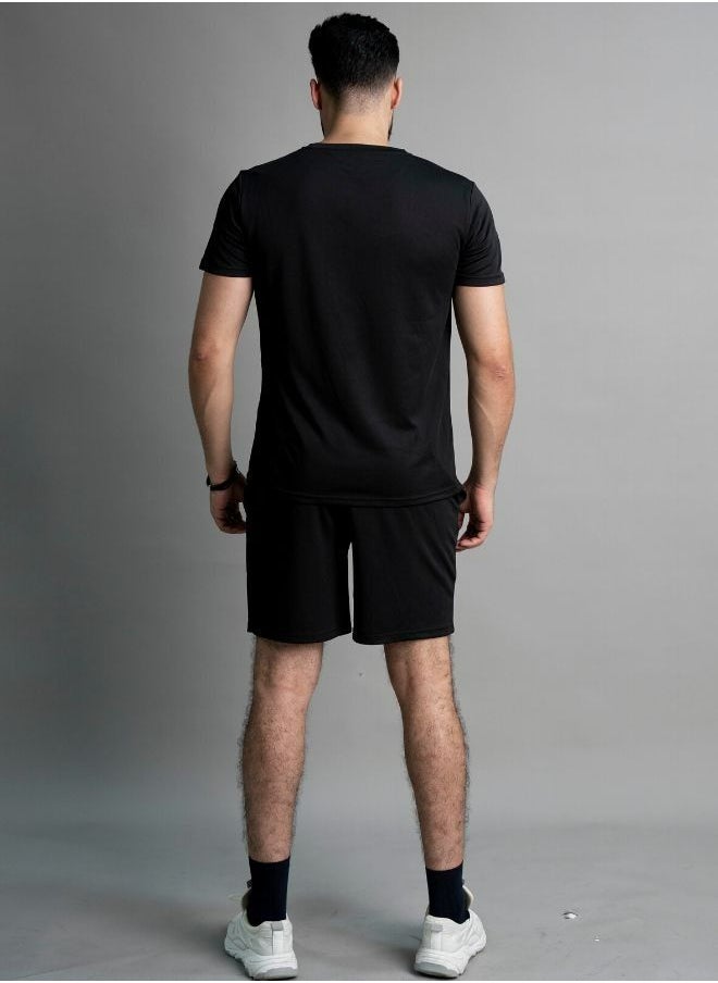 Mei Stylish - Men's Short and T-shirt Tracksuit Sports Suit Activewear Set - Image 1