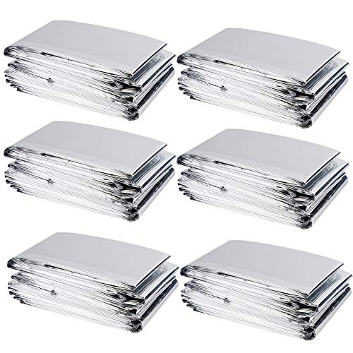 winemana 6 Pack Large High Silver Reflective Mylar Film, 83x 63 in, High Reflectivity, Keep Warm, 100% Environmentally Safe, Perfect for Plant Growth, First Aid, Marathon, Camping, Outdoor Survival - Image 1