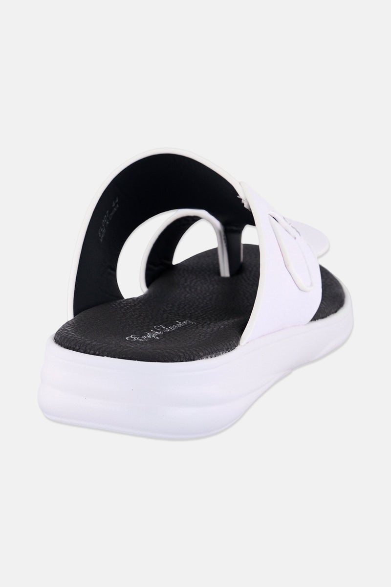 English Laundry Men Slip On Arabic Sandals, White - Image 2