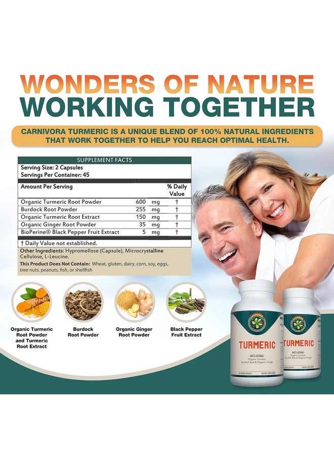 Carnivora Turmeric - Support for Joints and Digestive Health (90 Vegan Capsules) - Image 3