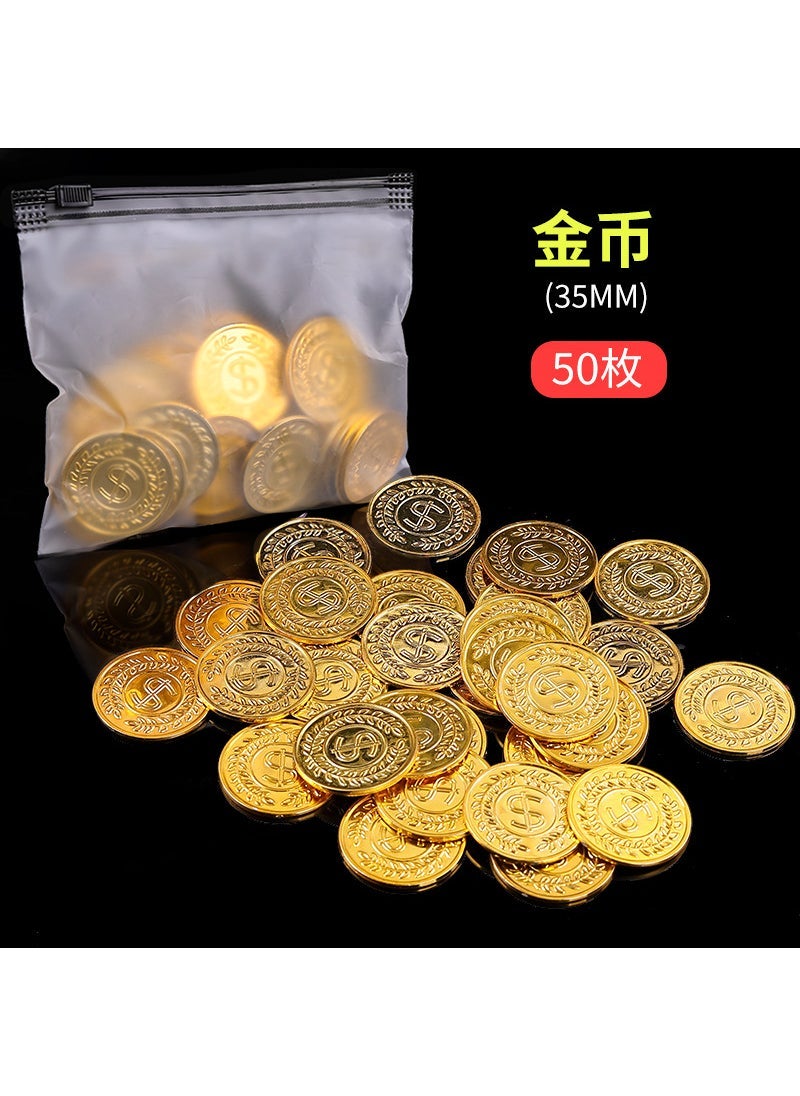 Kids DIY Crystal Gem Toys Animal Figures Beads Pendant 50 gold coins (bags)
