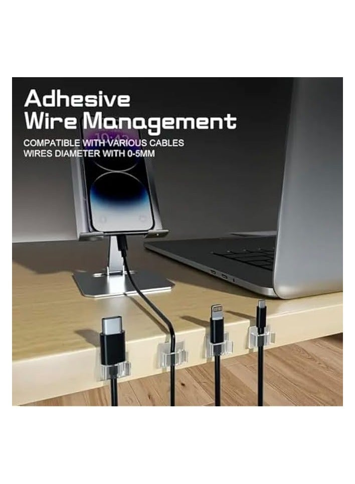 erorex Cable Clips 30 PCS– Wire Organizer Holder for Wall, Desk, Car, Dash Cam, Christmas Lights – Cable Management for PC, TV, Ethernet & Electric Wires – Indoor/Outdoor Use - Image 2