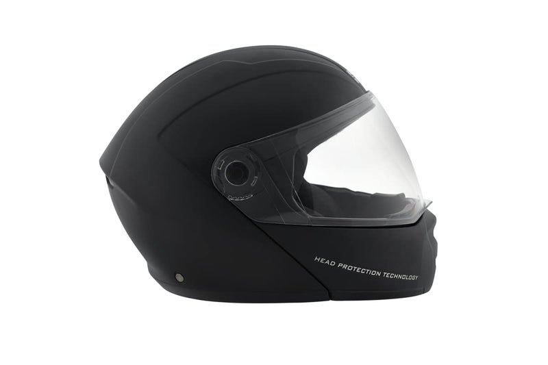 Studds Ninja ELITE Flip Up Full Face Helmet with Plain Center Strip (Black, x-large) - Image 3