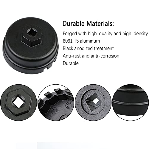 VKVXCLON Oil Filter Wrench, Oil Filter Removal Tool Compatible with Toyota 2010-2017 Prius, 2009-2017 Corolla, 2009-2013 Matrix; 2011-2017 Lexus CT200h; 2008-2014 Scion xD and More for 1.8L 4 Cylinder Engine - Image 4
