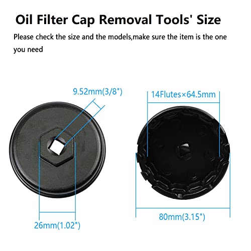 VKVXCLON Oil Filter Wrench, Oil Filter Removal Tool Compatible with Toyota 2010-2017 Prius, 2009-2017 Corolla, 2009-2013 Matrix; 2011-2017 Lexus CT200h; 2008-2014 Scion xD and More for 1.8L 4 Cylinder Engine - Image 5
