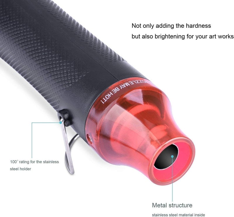 مسدس حراري صغير، مسدس هواء ساخن محمول باليد، مناسب للأعمال اليدوية، نقش الحرف اليدوية، راتنج الإيبوكسي، غلاف الانكماش، الفينيل، الطين، إصلاح الهواتف - Image 3