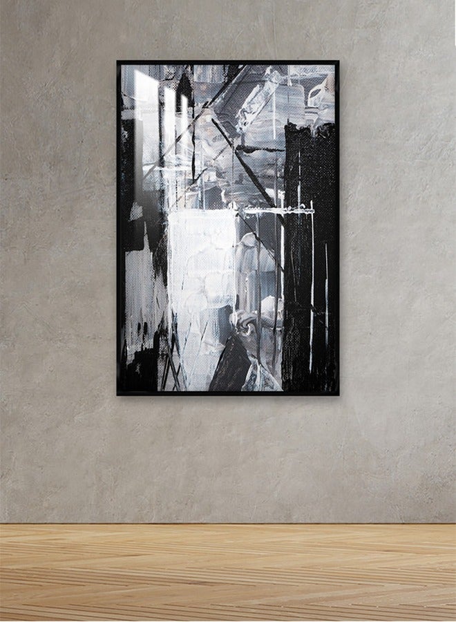 Marktna Decorative Wall Art Painting 120X80Cm With An Abstract Design Silver Frame And A Transparent Acrylic Layer 0.5Kg  - Image 1