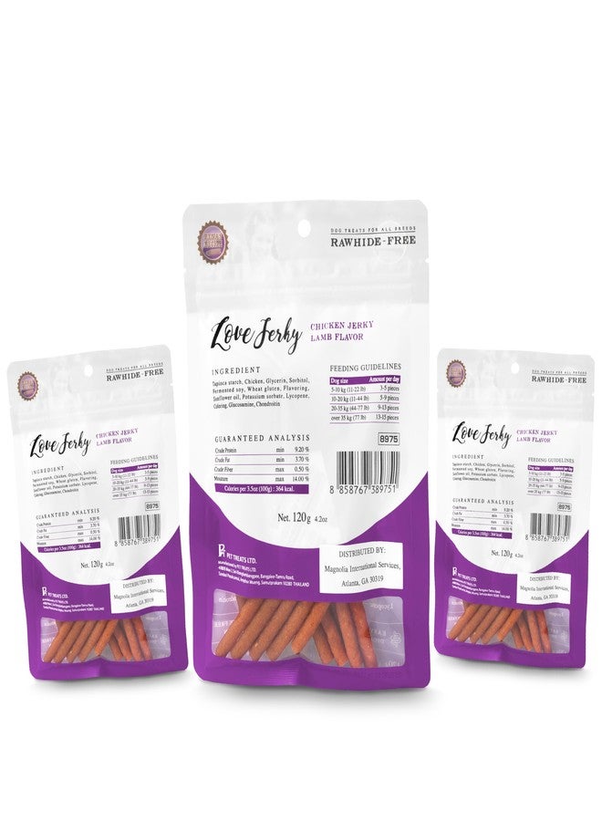 Rena's Recipe Love Jerky (Lamb Flavor) Soft Chicken Stick with Glucosamine/Chondroitin (Joints) and Lycopene (Antioxidant) - Image 2
