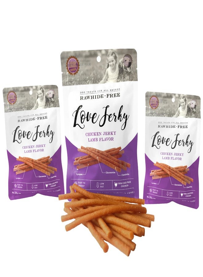 Rena's Recipe Love Jerky (Lamb Flavor) Soft Chicken Stick with Glucosamine/Chondroitin (Joints) and Lycopene (Antioxidant) - Image 1