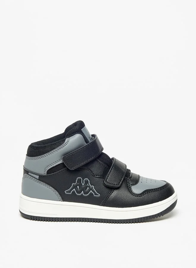 Kappa Boy's Colourblock Sneakers with Hook and Loop Closure