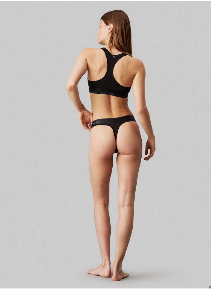 CALVIN KLEIN Women's Bralette And Thong Set - Modern Cotton - Cotton blend, Black  - Image 3